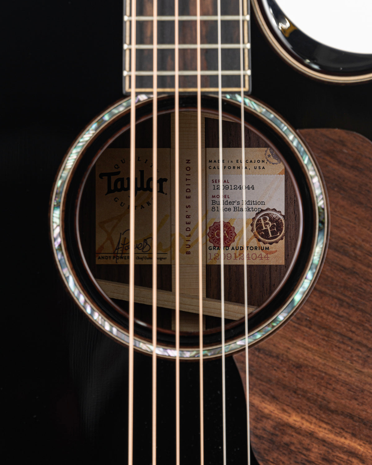 Taylor Builder's Edition 814ce Acoustic Electric Guitar - Blacktop