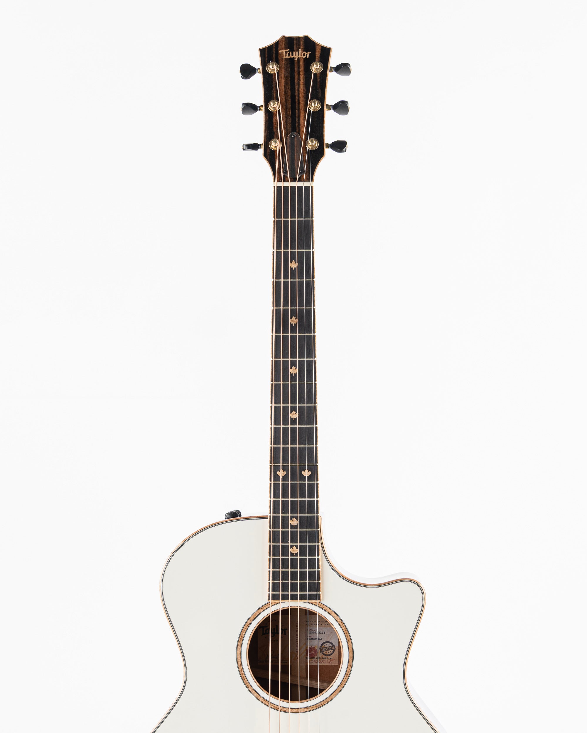 Taylor Custom Shop GA #12371 Limited Edition Grand Orchestra Acoustic Electric Guitar - White Top
