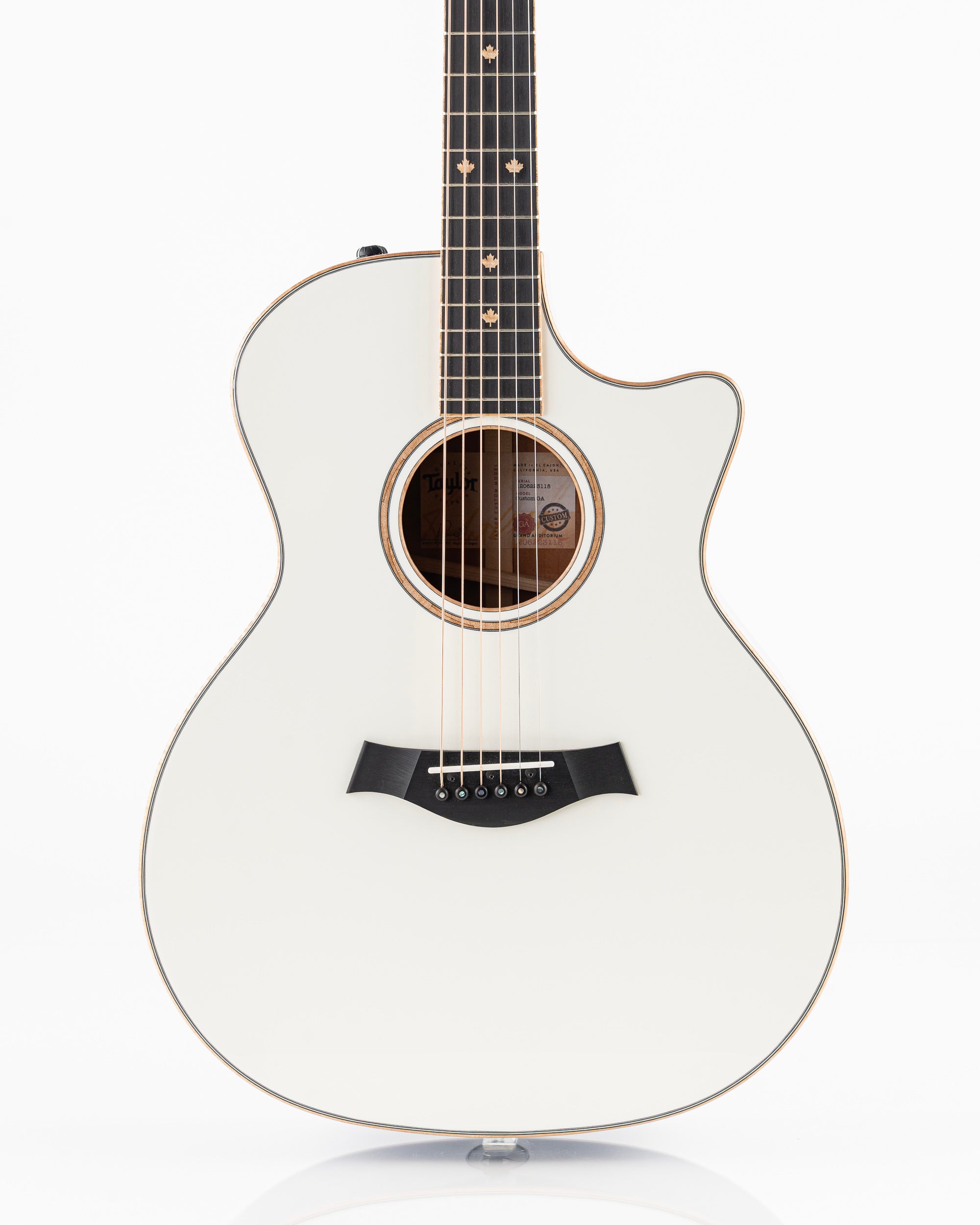 Taylor Custom Shop GA #12371 Limited Edition Grand Orchestra Acoustic Electric Guitar - White Top