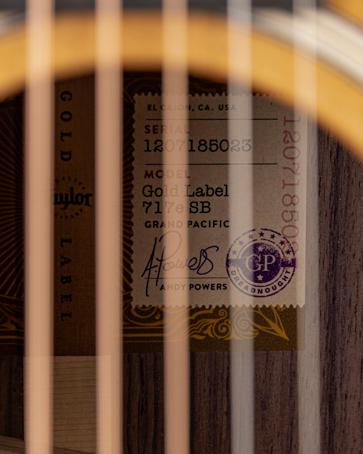 Taylor Gold Label 717e Acoustic Electric Guitar - Sunburst w/ Firestripe Pickguard