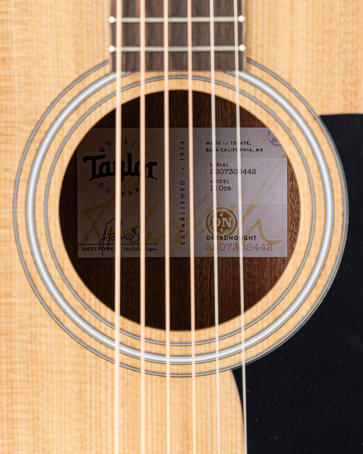 Taylor 110CE Dreadnought Acoustic Electric Guitar- Natural