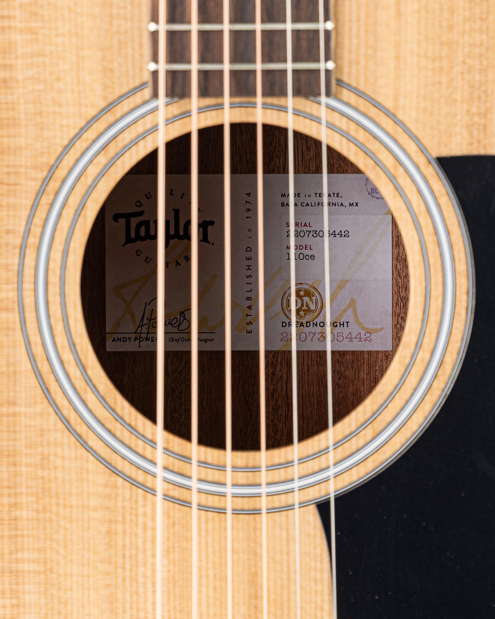 Taylor 110CE Dreadnought Acoustic Electric Guitar- Natural