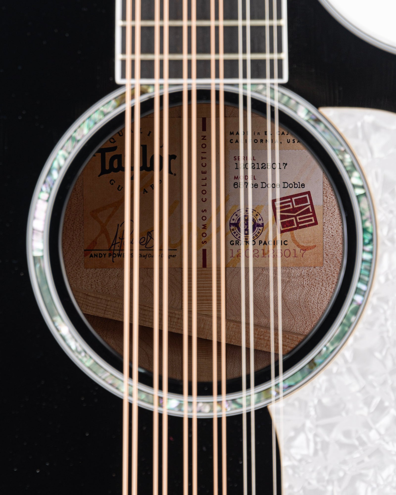 Taylor 657ce Doce Doble 12 String Acoustic Electric Guitar - Black Gloss