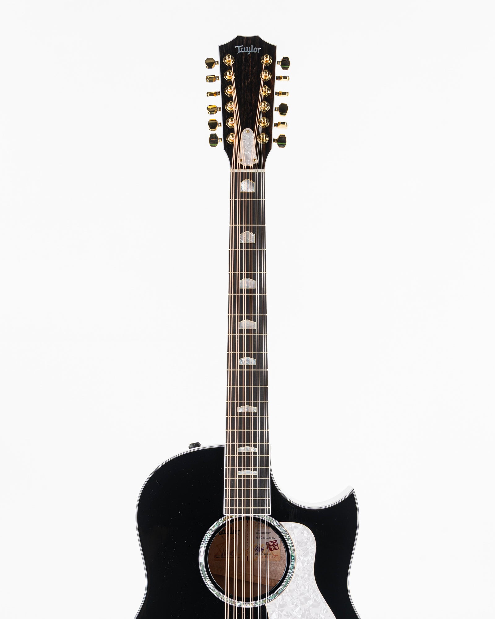 Taylor 657ce Doce Doble 12 String Acoustic Electric Guitar - Black Gloss
