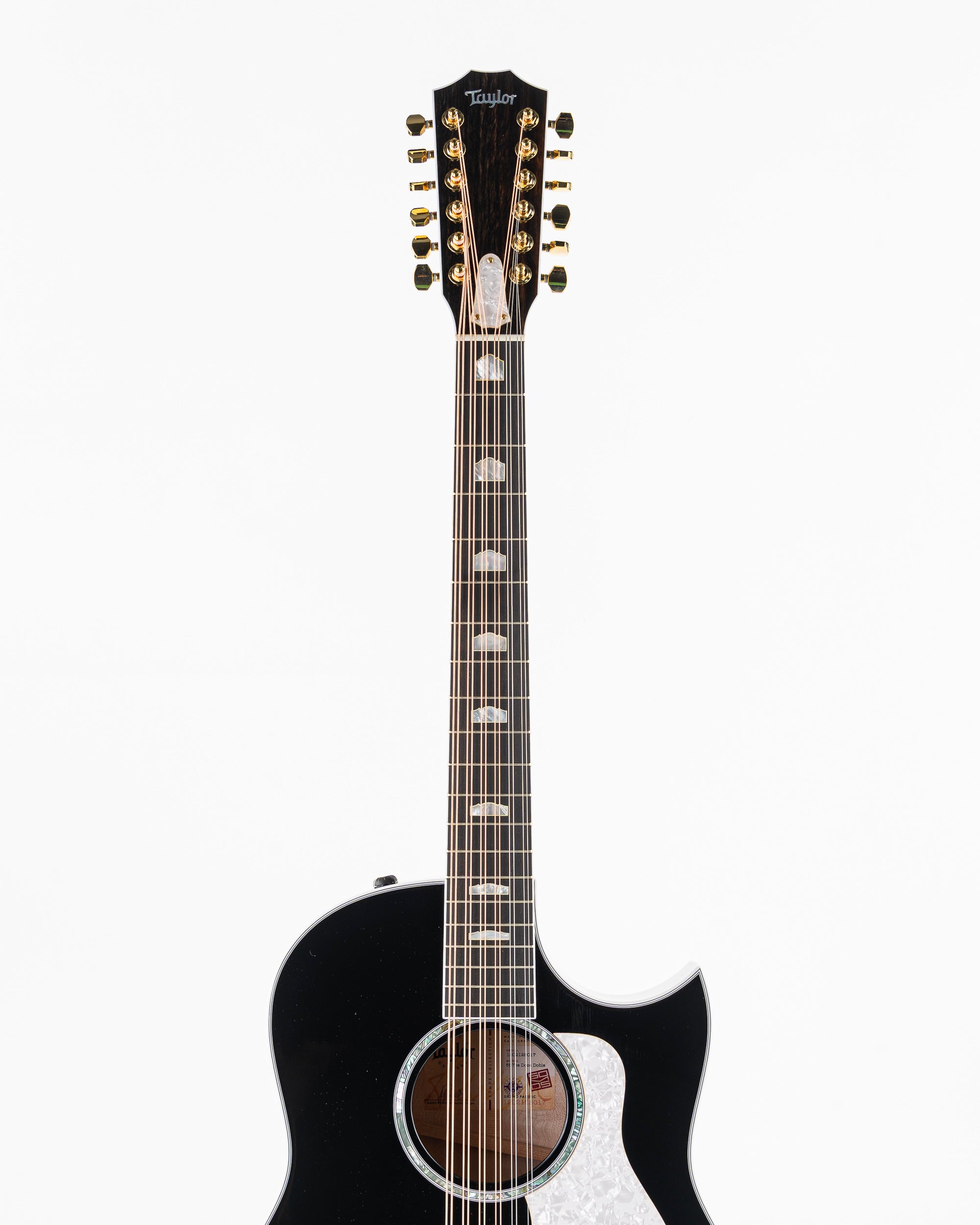 Taylor 657ce Doce Doble 12 String Acoustic Electric Guitar - Black Gloss