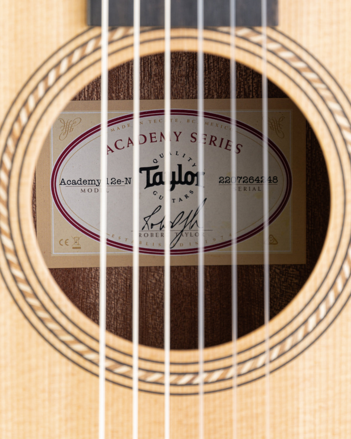 Taylor Academy 12e-N Nylon Acoustic Electric Guitar - Natural W/Bag