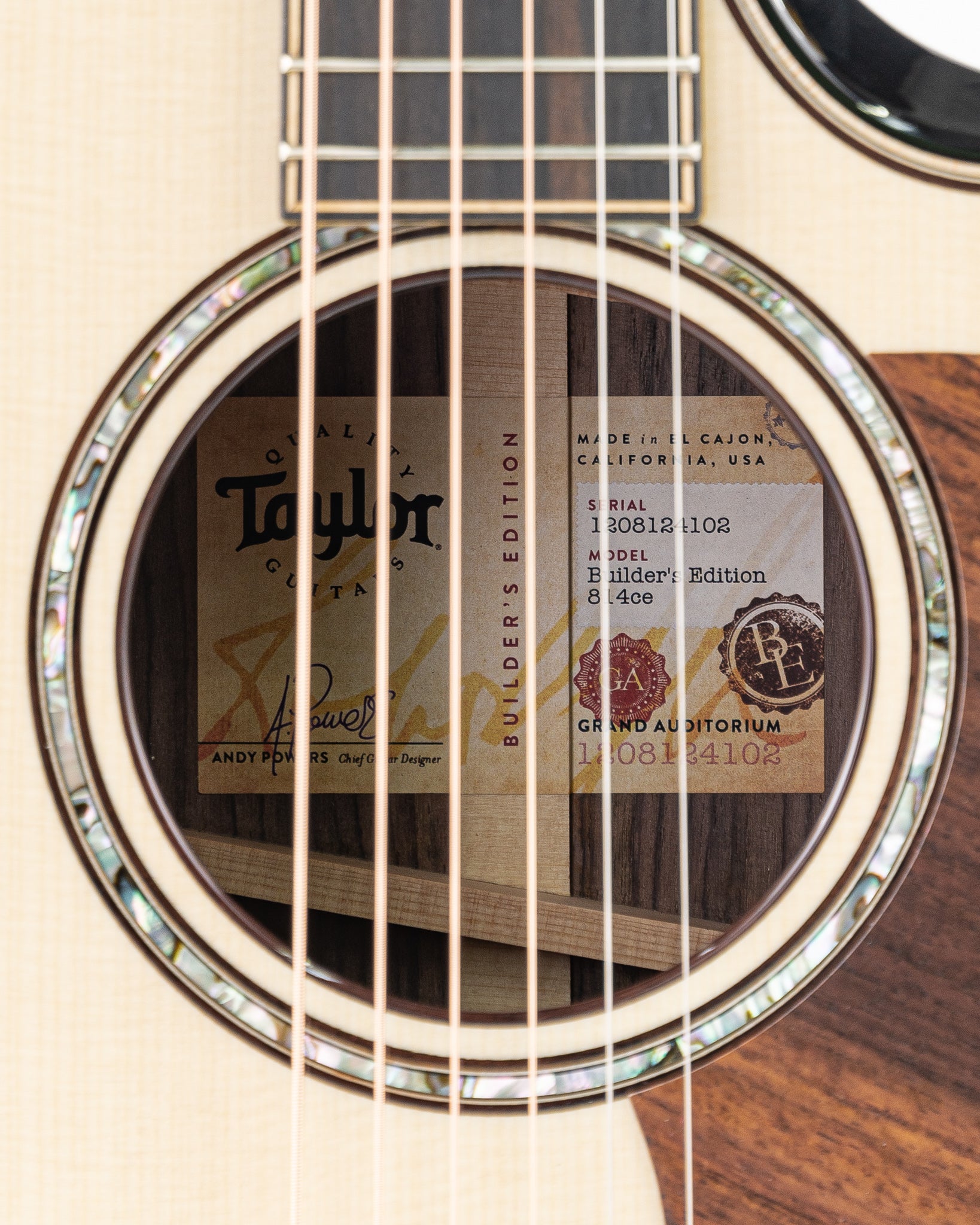 Taylor Builder's Edition 814ce Acoustic Electric Guitar - Natural