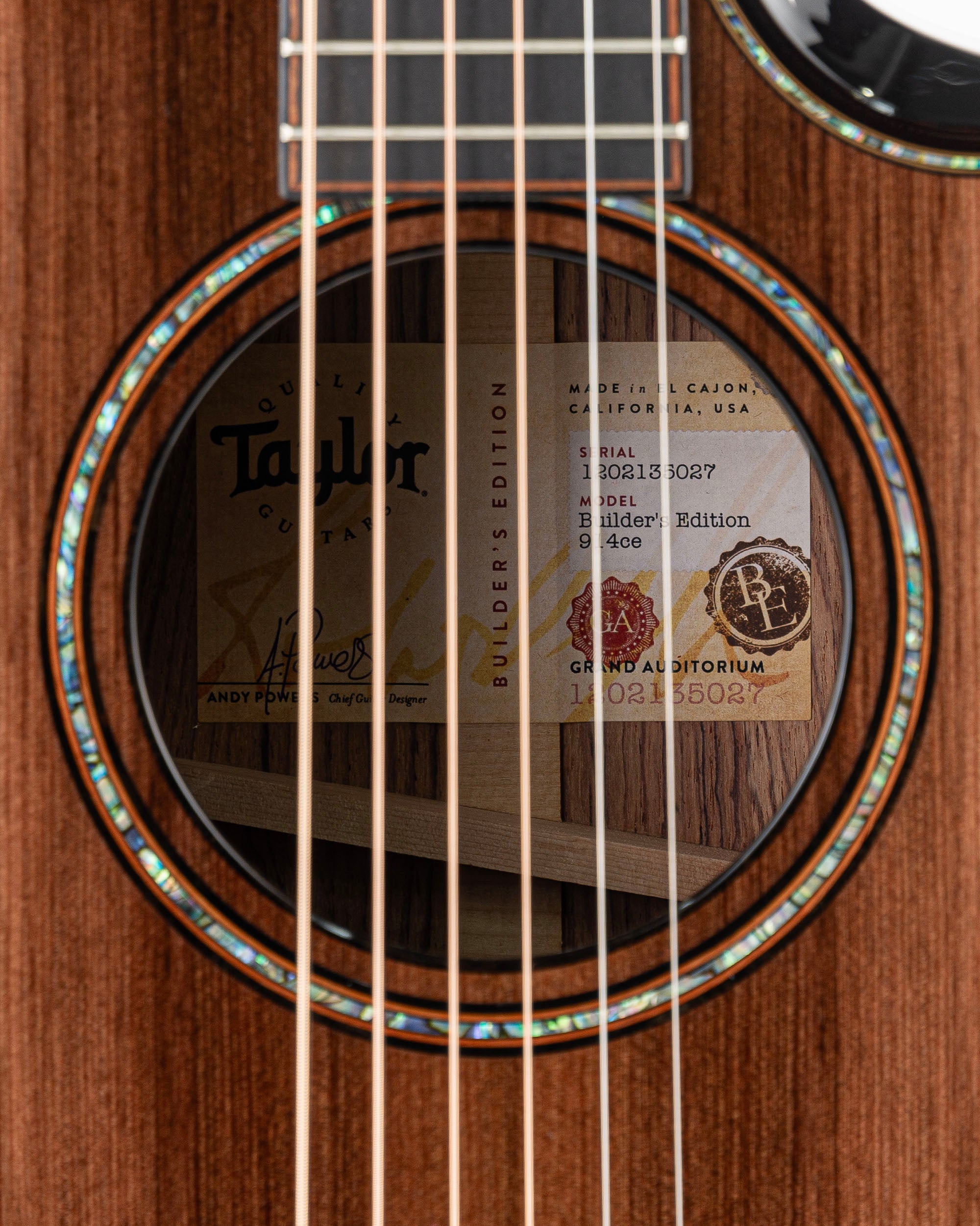 Taylor Builder's Edition 914ce Acoustic Electric Guitar - Sinker Redwood Top