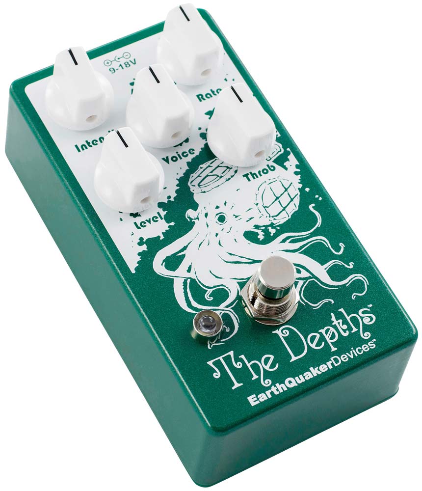 EarthQuaker Devices The Depths Analog Optical Vibe Machine Guitar Pedal