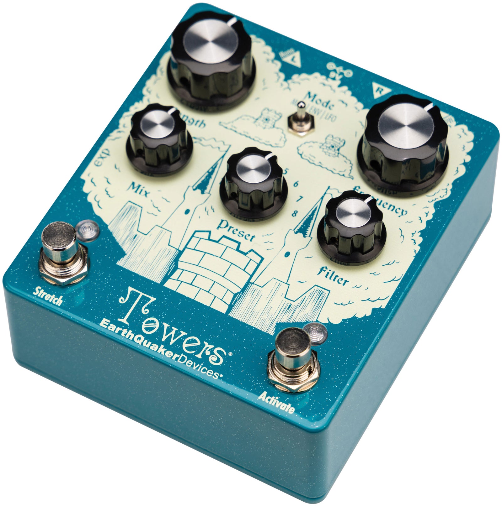 EarthQuaker Devices Towers Stereo Reverberant Filter Guitar Pedal