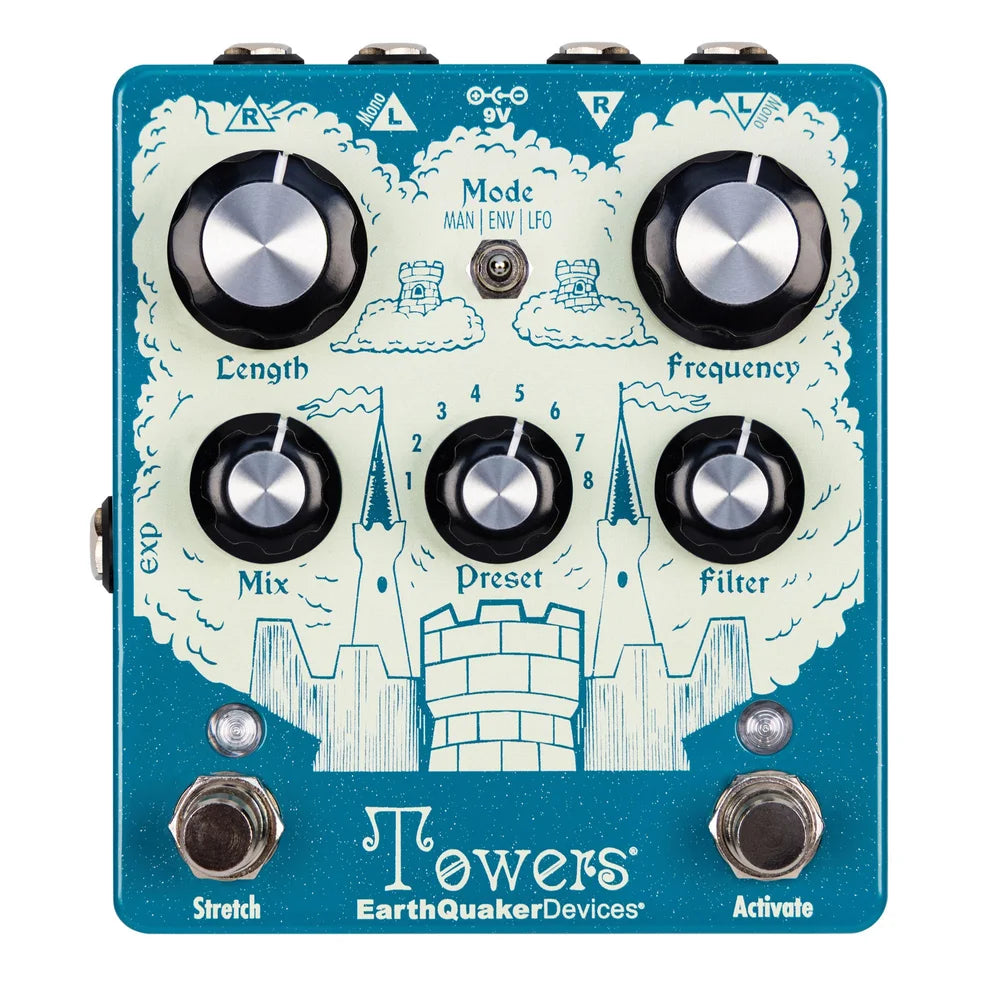 EarthQuaker Devices Towers Stereo Reverberant Filter Guitar Pedal