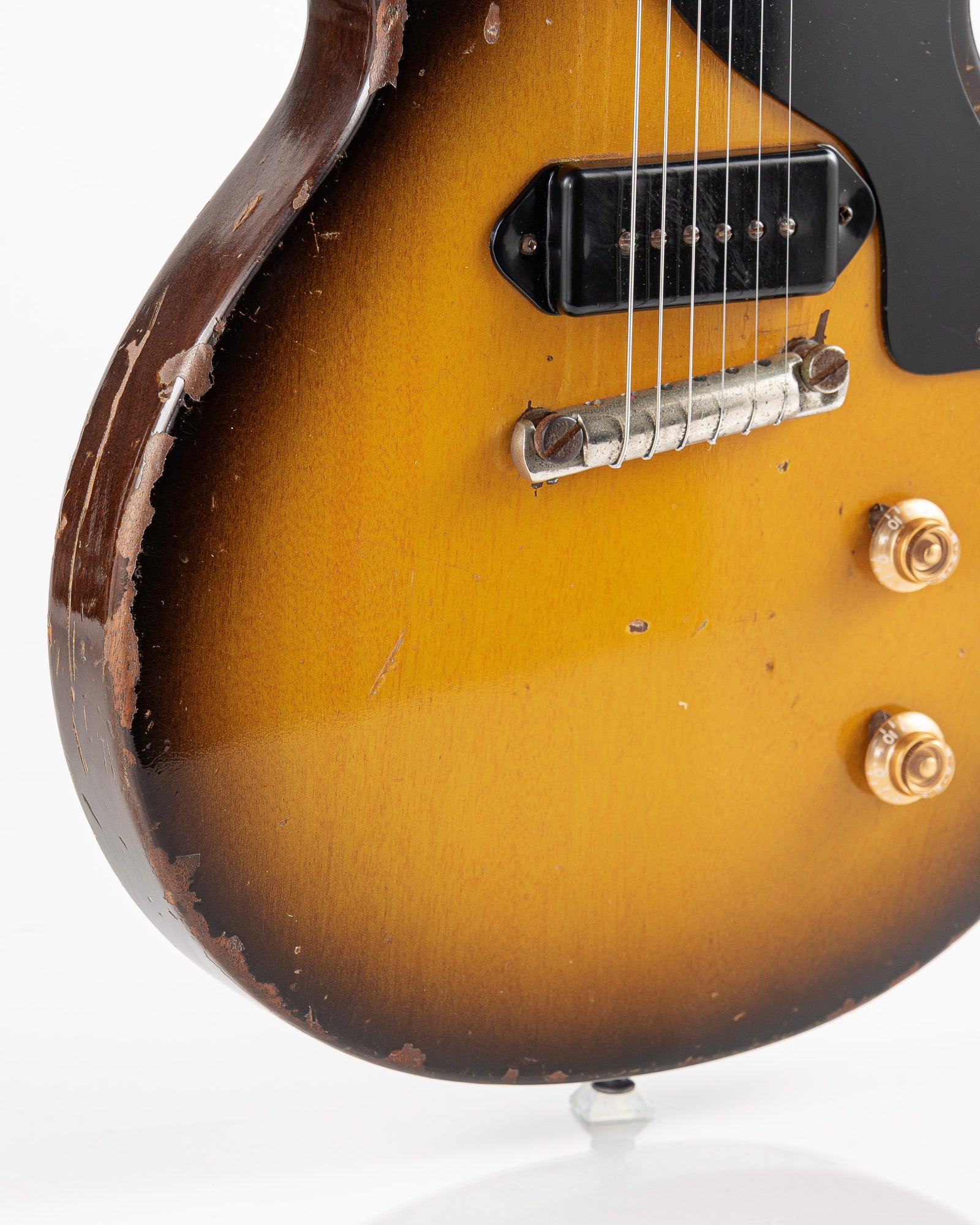 USED 1957 Gibson Les Paul Junior Electric Guitar - Two Tone Sunburst