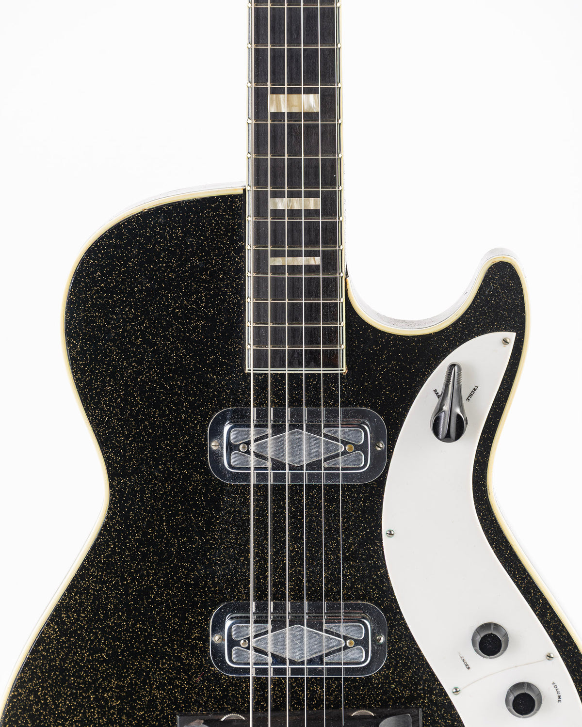 USED 1959 Silvertone 1423 Jupiter Electric Guitar - Black Sparkle with Original Case