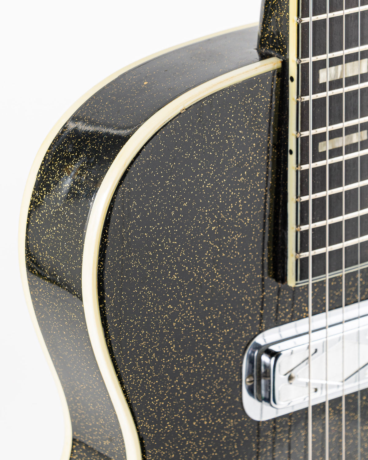 USED 1959 Silvertone 1423 Jupiter Electric Guitar - Black Sparkle with Original Case