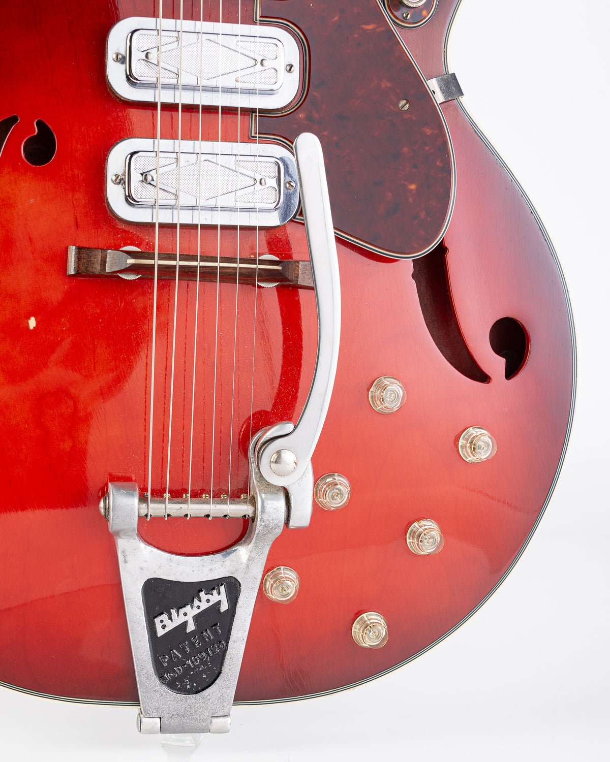 USED 1963 Silvertone 1454 Hollowbody Electric Guitar - Red Burst