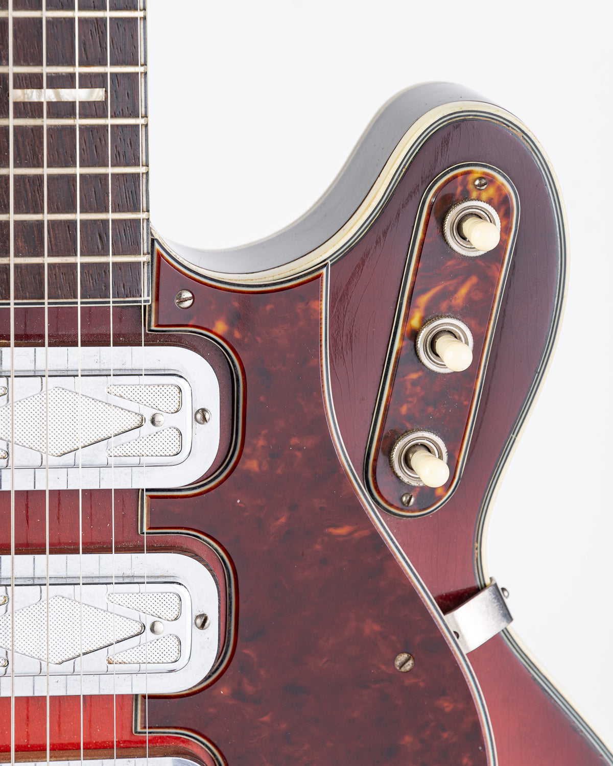 USED 1963 Silvertone 1454 Hollowbody Electric Guitar - Red Burst