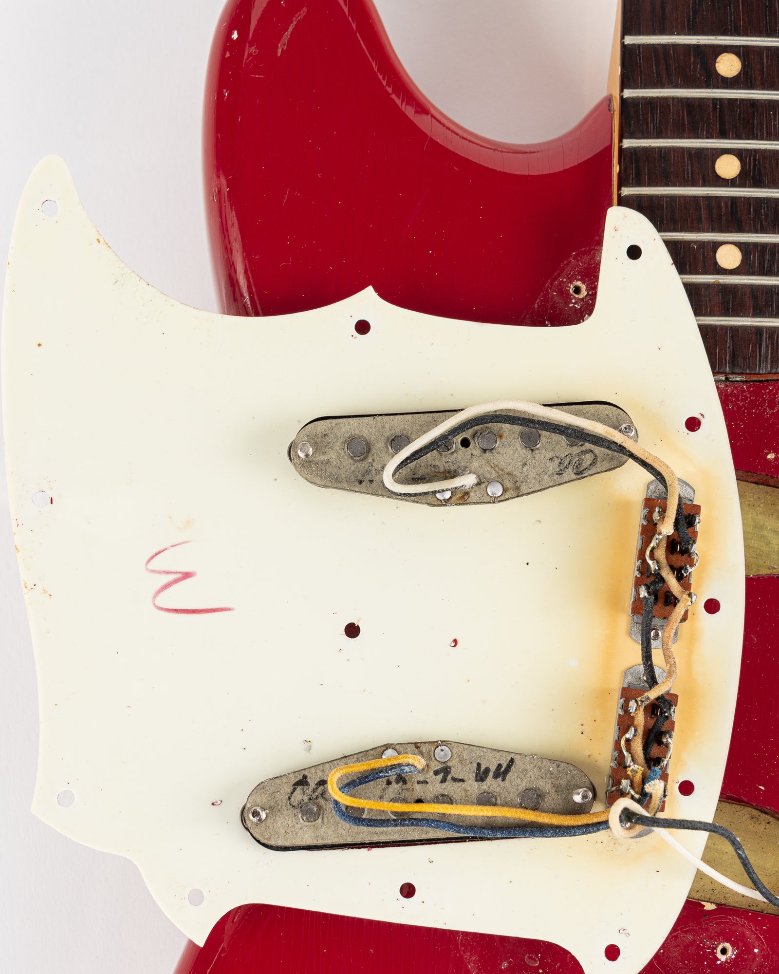 USED 1964 Fender Pre-CBS Mustang Electric Guitar - Dakota Red with Original Hardshell Case