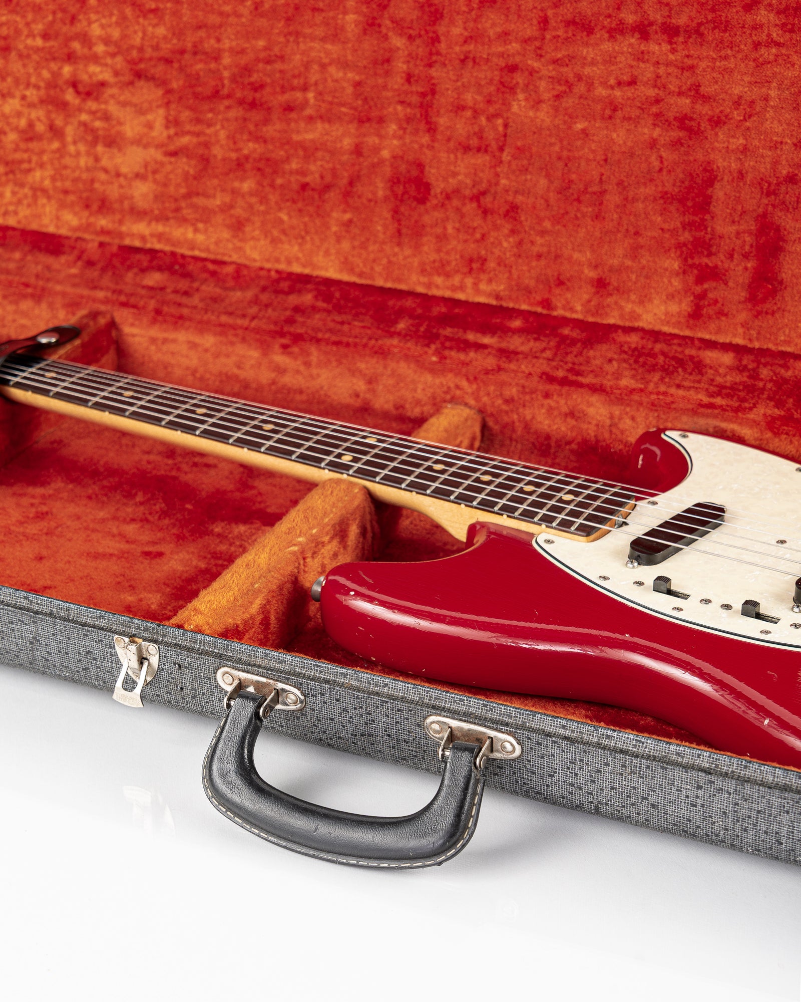 USED 1964 Fender Pre-CBS Mustang Electric Guitar - Dakota Red with Original Hardshell Case