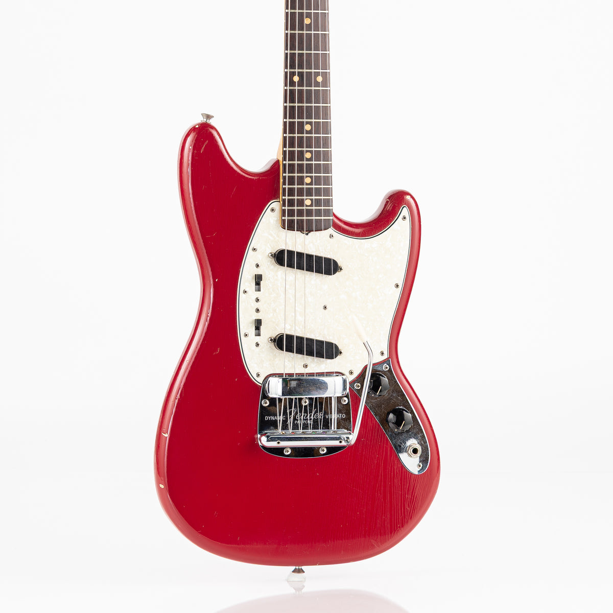 USED 1964 Fender Pre-CBS Mustang Electric Guitar - Dakota Red with Original Hardshell Case
