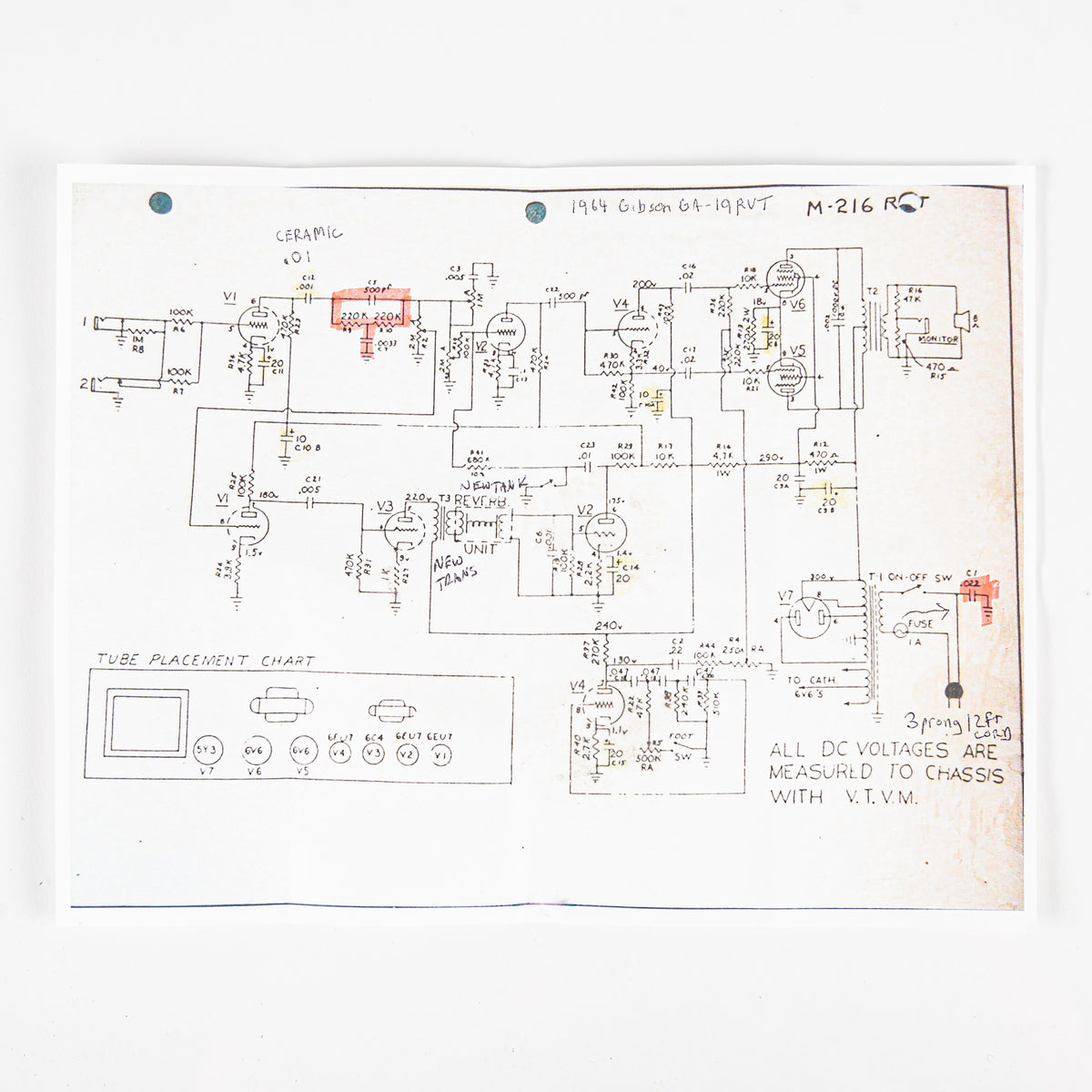 USED 1964 Gibson Falcon GA-19RVT Guitar Combo Amp - Tweed