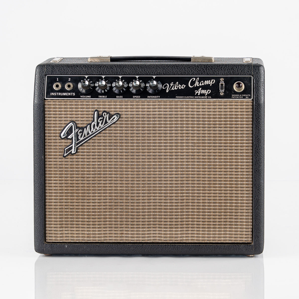 USED 1965 Fender Vibro-Champ Black Face 6 Watt Tube Guitar Amplifier