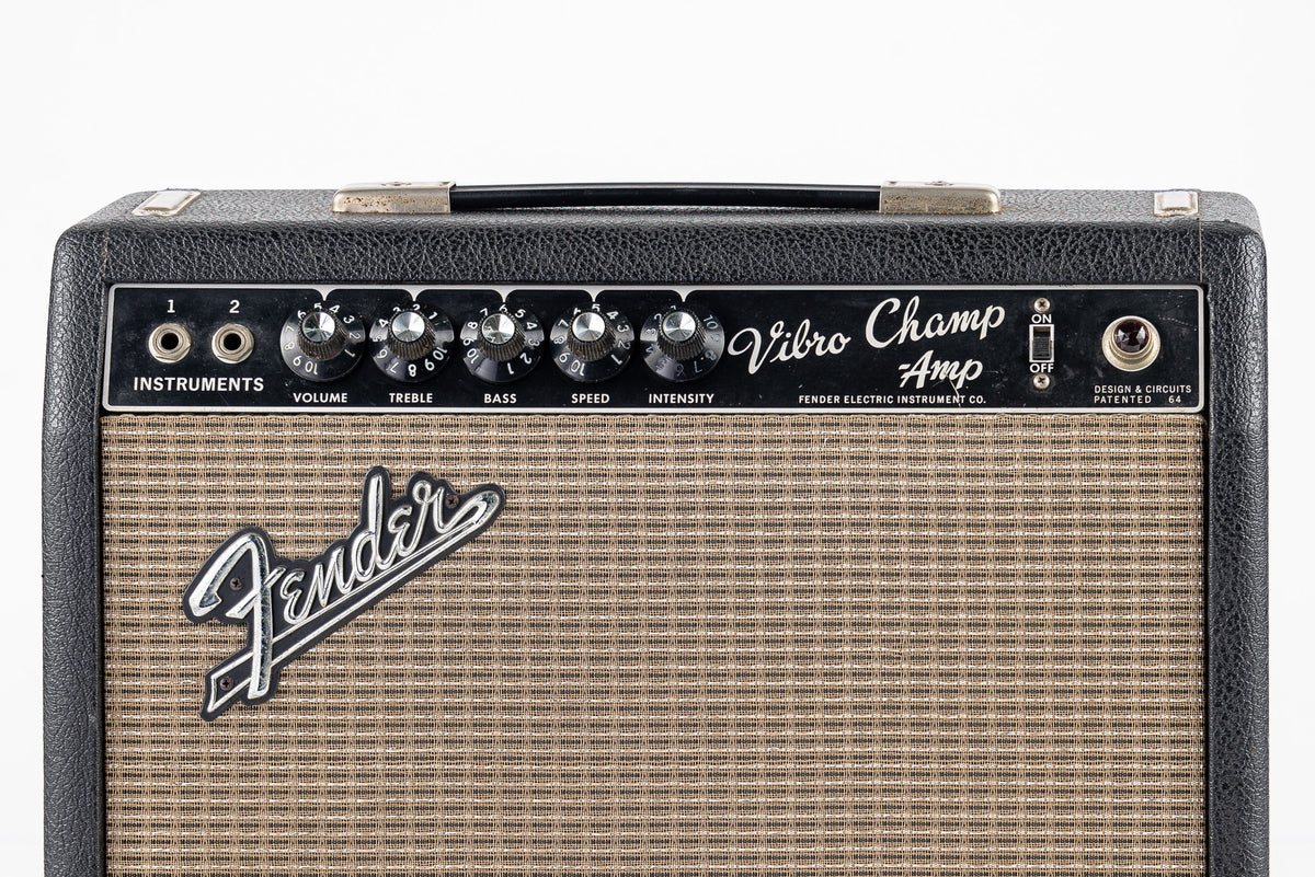 USED 1965 Fender Vibro-Champ Black Face 6 Watt Tube Guitar Amplifier