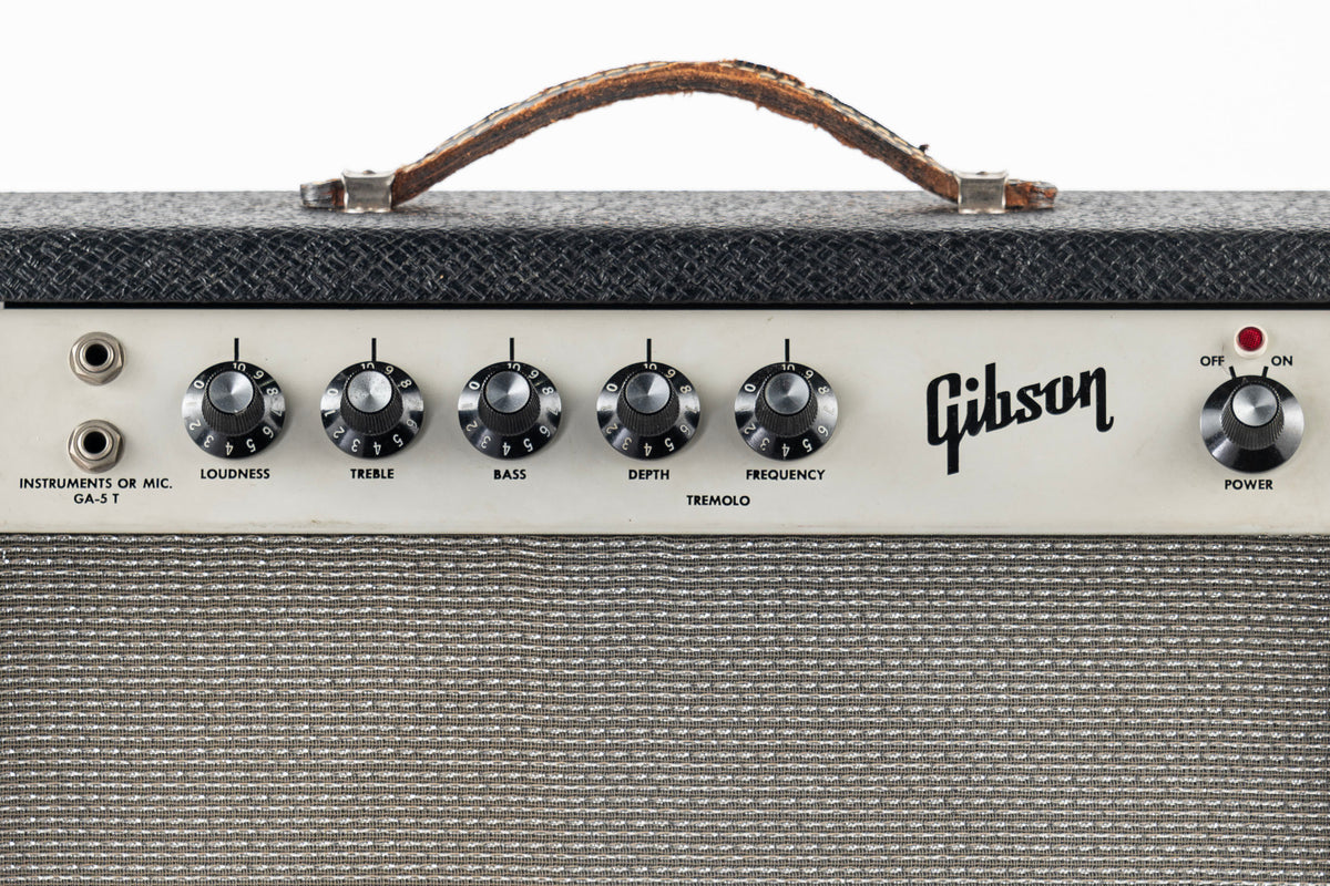 USED 1965 Gibson Skylark GA-5T Guitar Combo Amp - White Panel & Black Tolex
