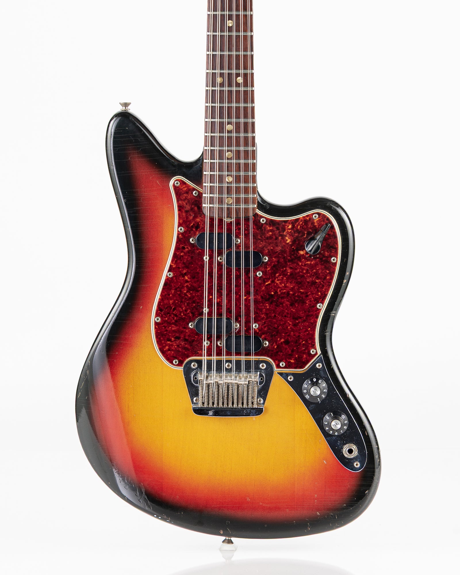 USED 1966 Fender Electric XII Electric Guitar - 3 Tone Sunburst with Original Hardshell Case