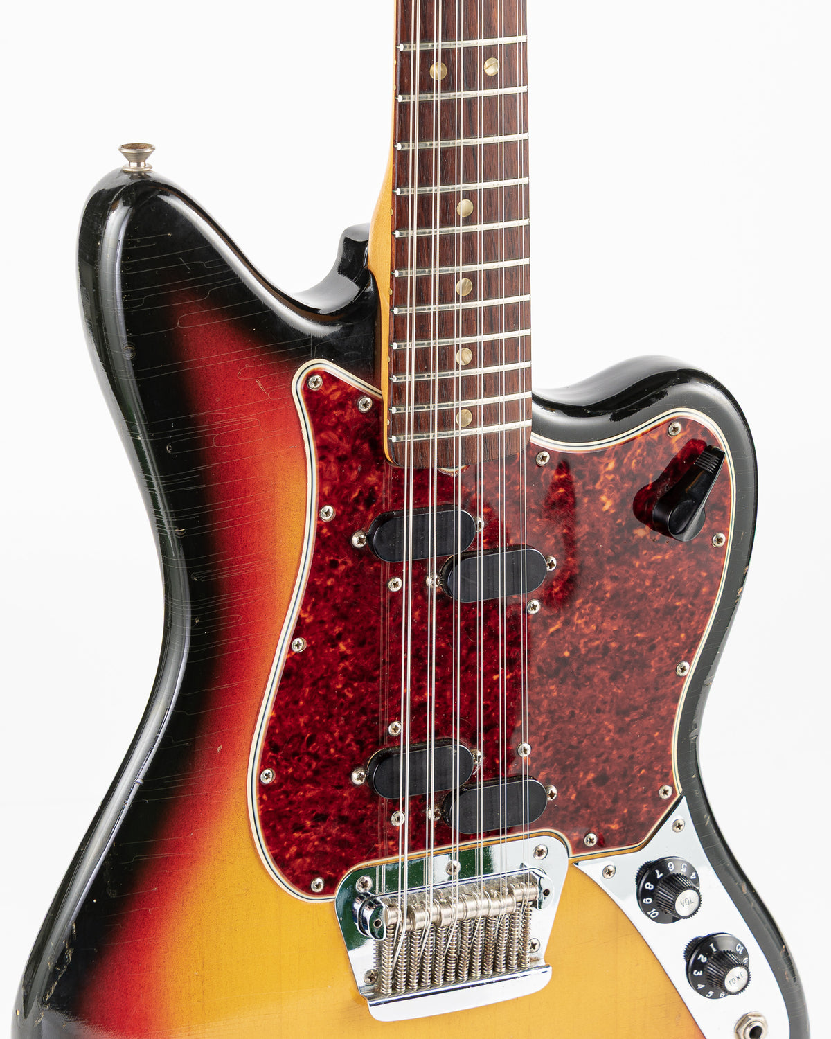 USED 1966 Fender Electric XII Electric Guitar - 3 Tone Sunburst with Original Hardshell Case