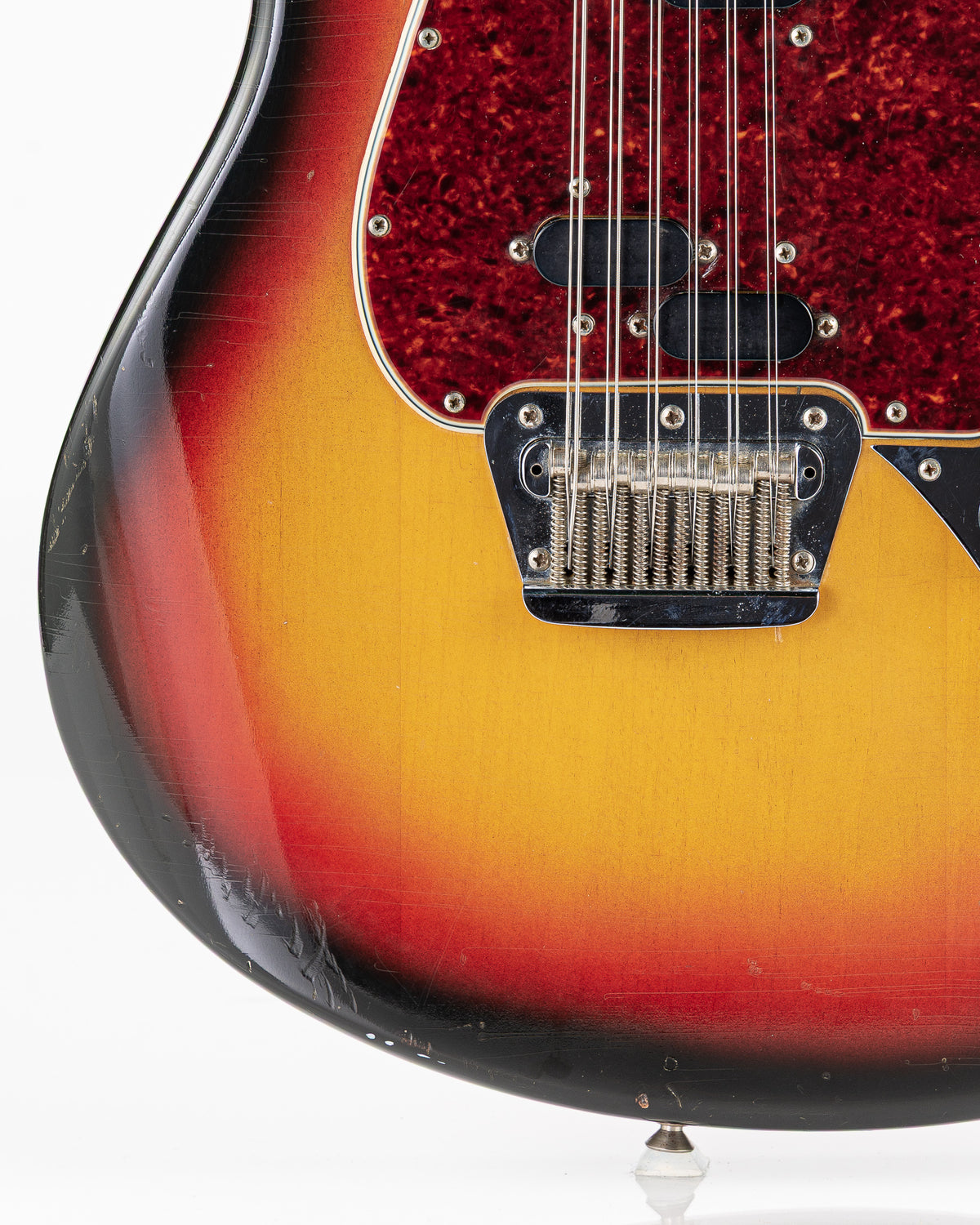 USED 1966 Fender Electric XII Electric Guitar - 3 Tone Sunburst with Original Hardshell Case