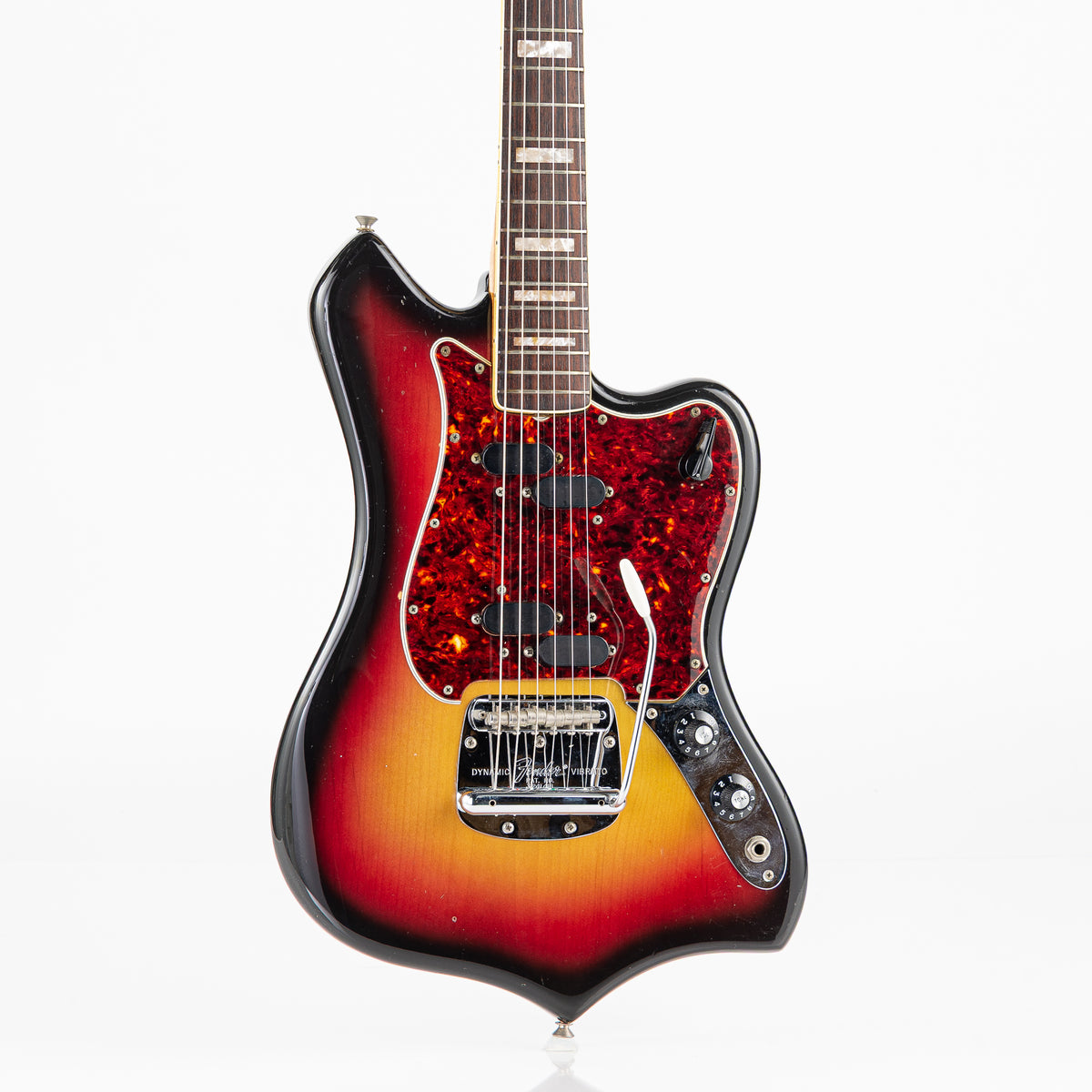 USED 1969 Fender Custom Maverick Electric Guitar - 3 Tone Sunburst with Original Hardshell Case