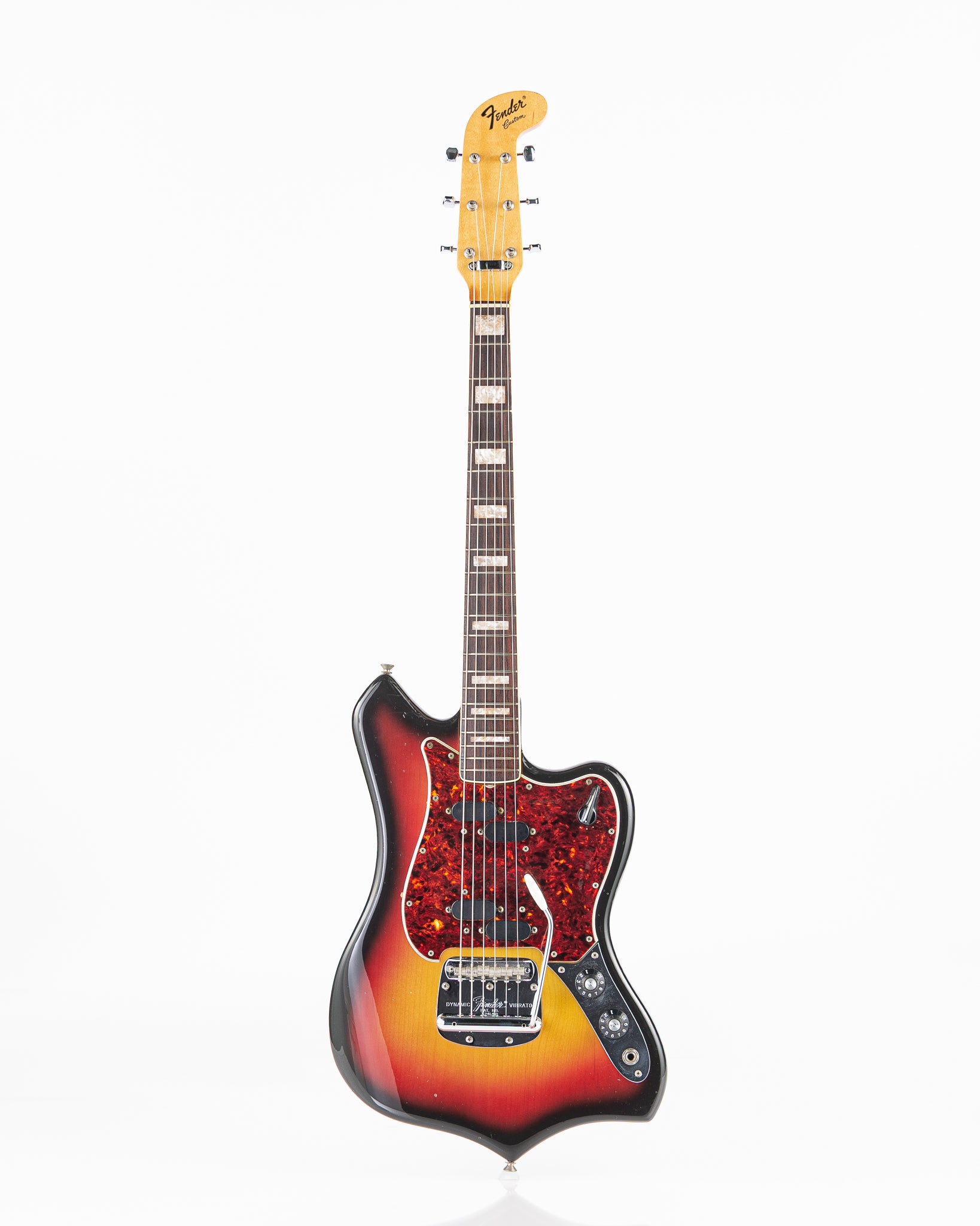 USED 1969 Fender Custom Maverick Electric Guitar - 3 Tone Sunburst with Original Hardshell Case