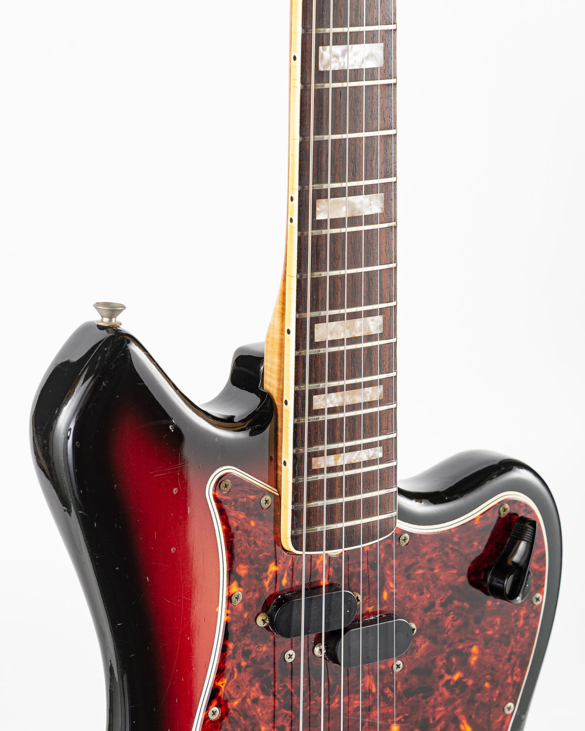 USED 1969 Fender Custom Maverick Electric Guitar - 3 Tone Sunburst with Original Hardshell Case