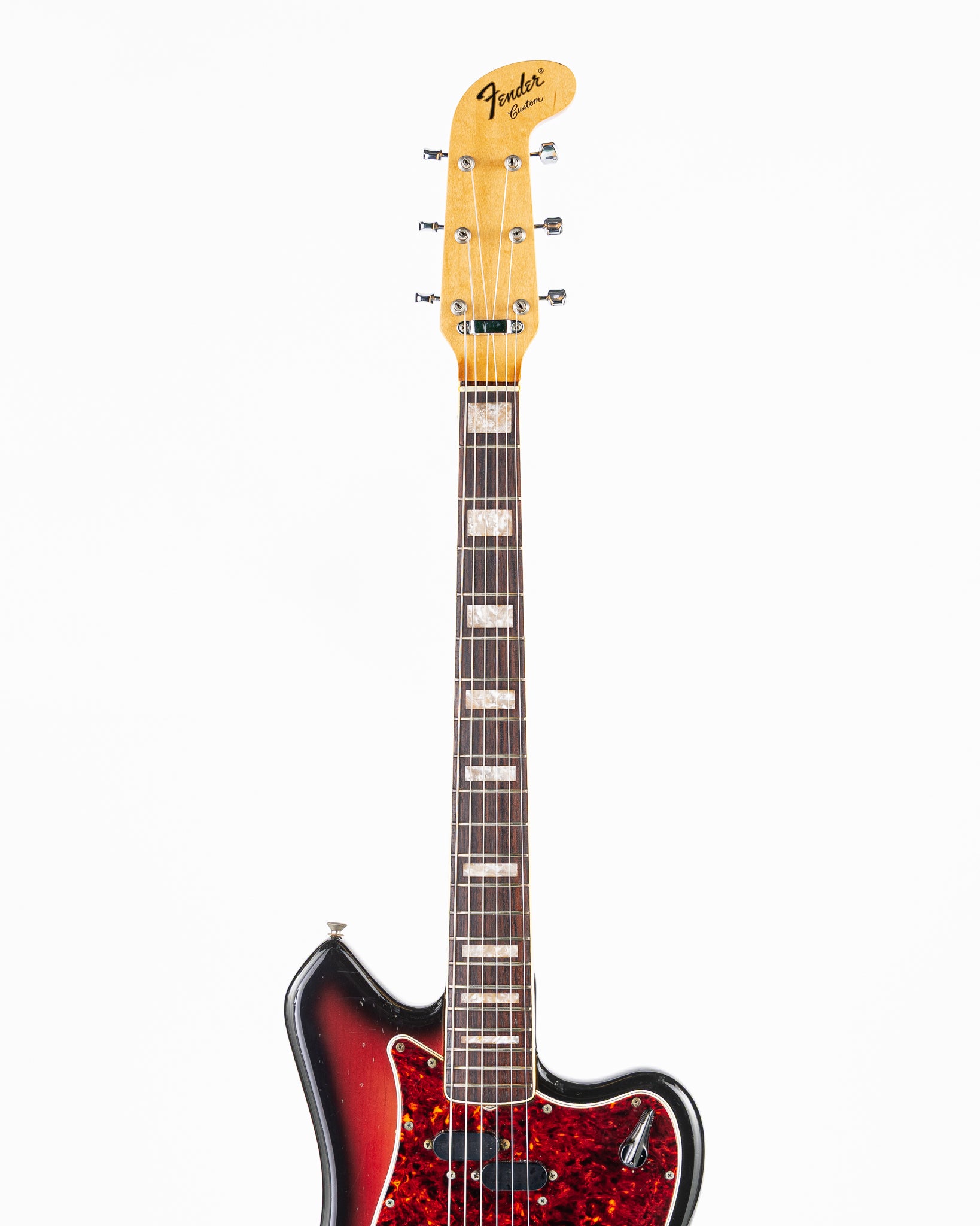 USED 1969 Fender Custom Maverick Electric Guitar - 3 Tone Sunburst with Original Hardshell Case