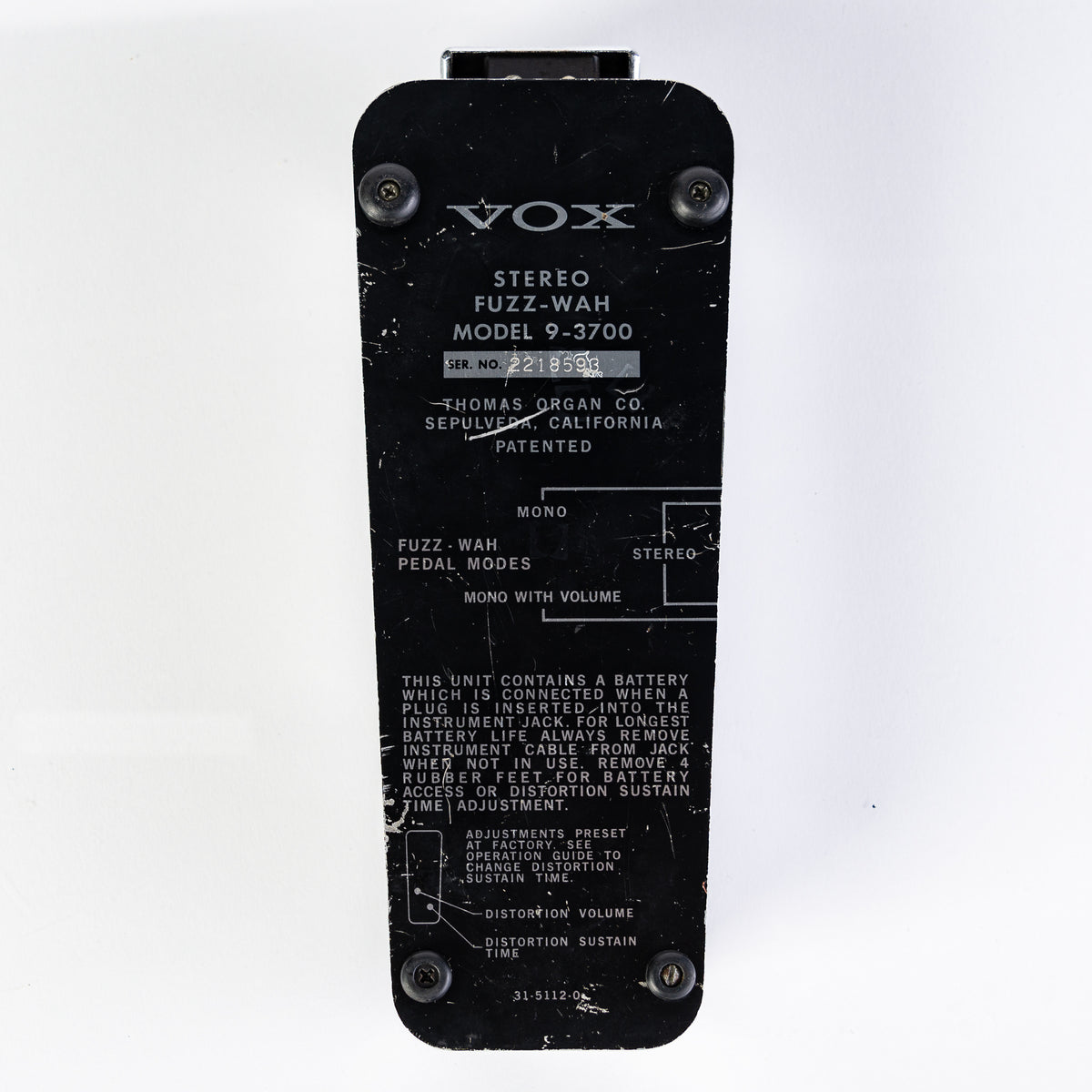 USED 1970's Vox Stereo Fuzz-Wah 9-370 Guitar Pedal
