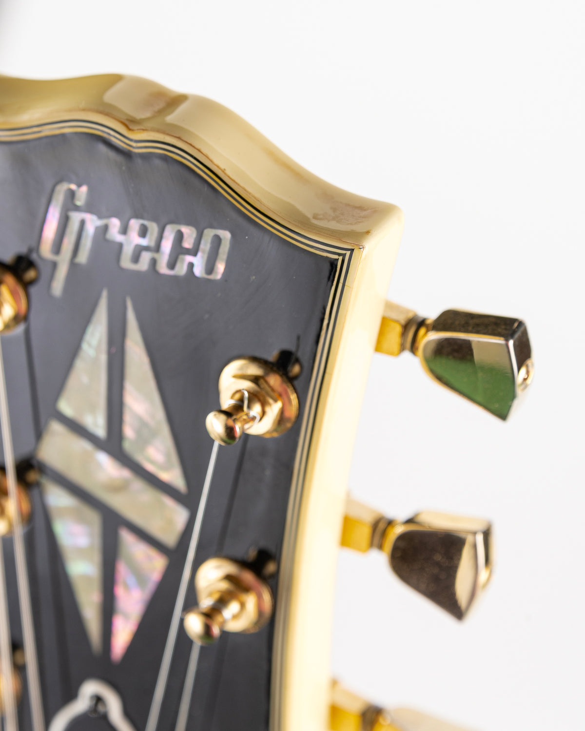 USED 1970s Greco SS-800 3 Pickup SG Custom-Style Electric Guitar - Cream with Hardshell Case