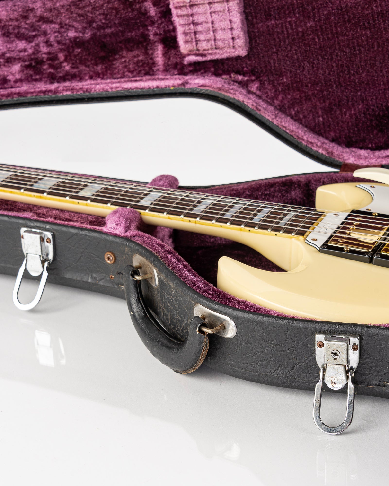 USED 1970s Greco SS-800 3 Pickup SG Custom-Style Electric Guitar - Cream with Hardshell Case