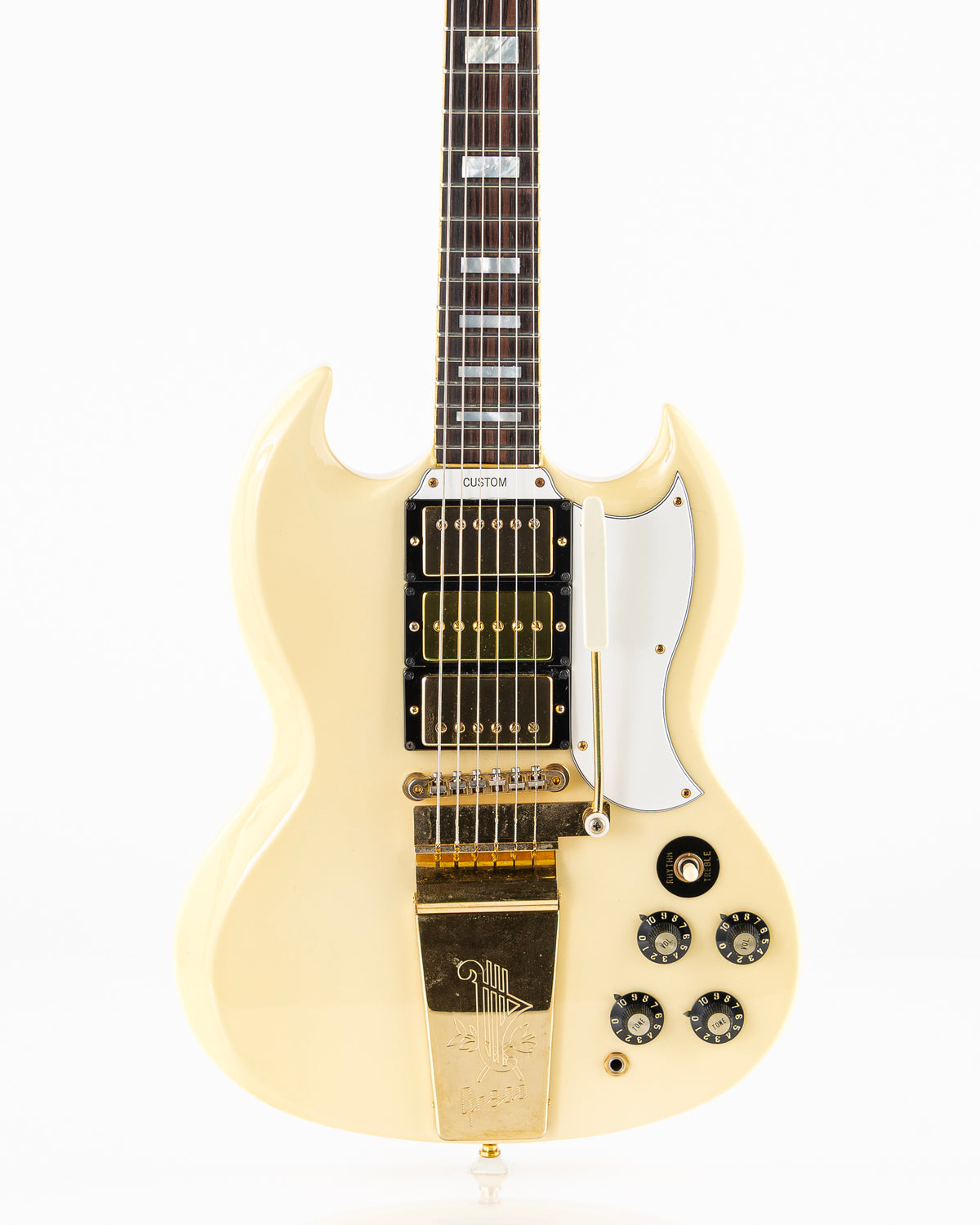 USED 1970s Greco SS-800 3 Pickup SG Custom-Style Electric Guitar - Cream with Hardshell Case