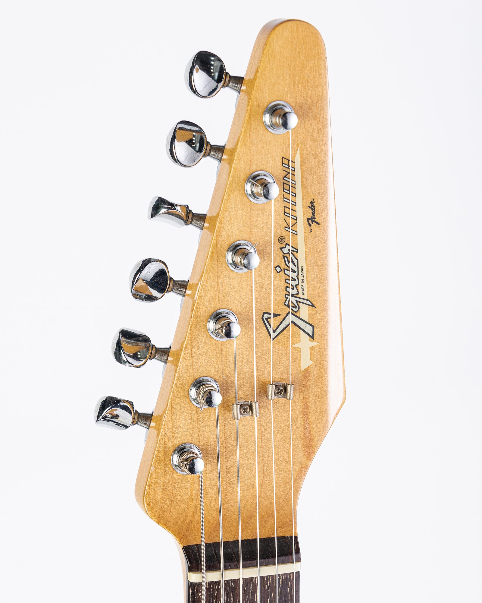 USED 1980's Fender Squier Katana Electric Guitar- Arctic White with Original Hardshell Case