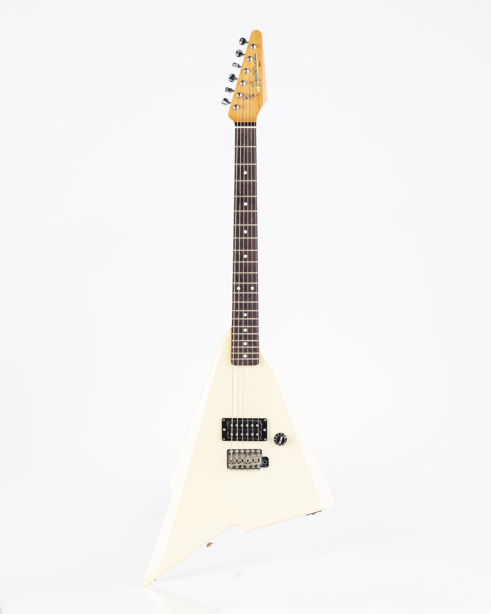 USED 1980's Fender Squier Katana Electric Guitar- Arctic White with Original Hardshell Case