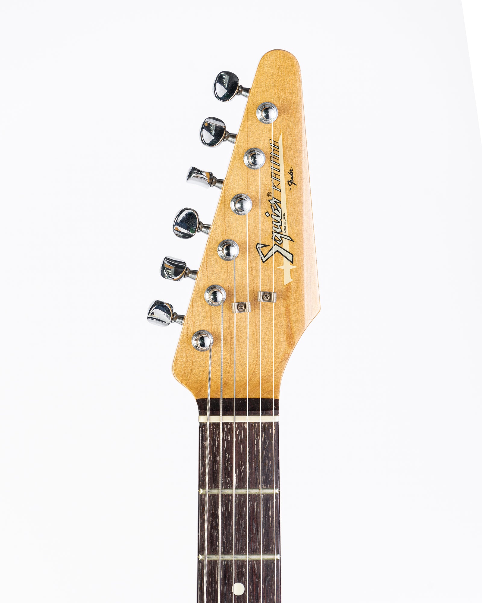 USED 1980's Fender Squier Katana Electric Guitar- Arctic White with Original Hardshell Case