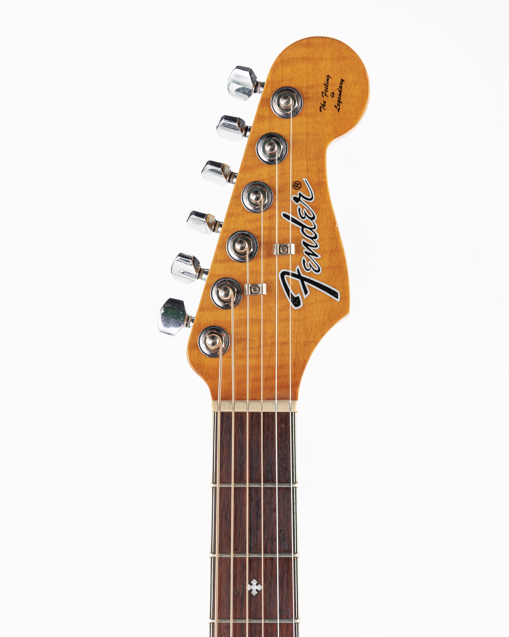 USED 1994 Fender Montara Flame Maple Acoustic Electric Guitar - Flamed Amber with Hardshell Case