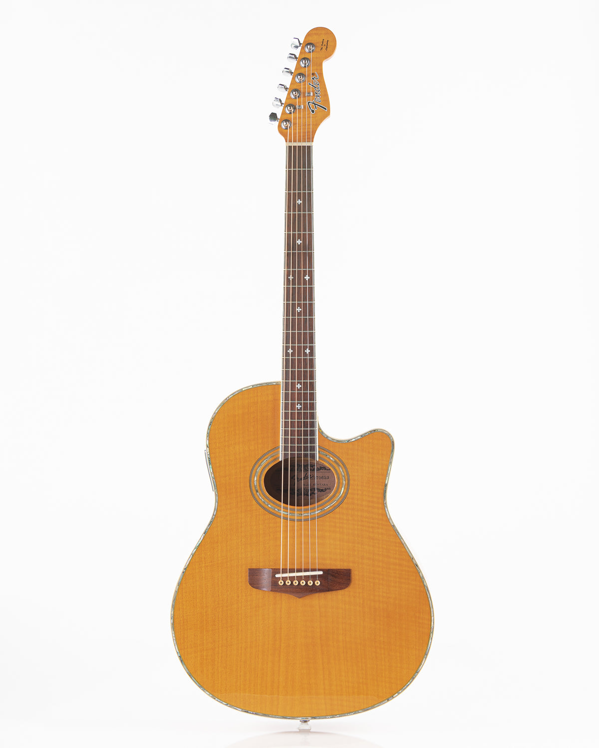 USED 1994 Fender Montara Flame Maple Acoustic Electric Guitar - Flamed Amber with Hardshell Case