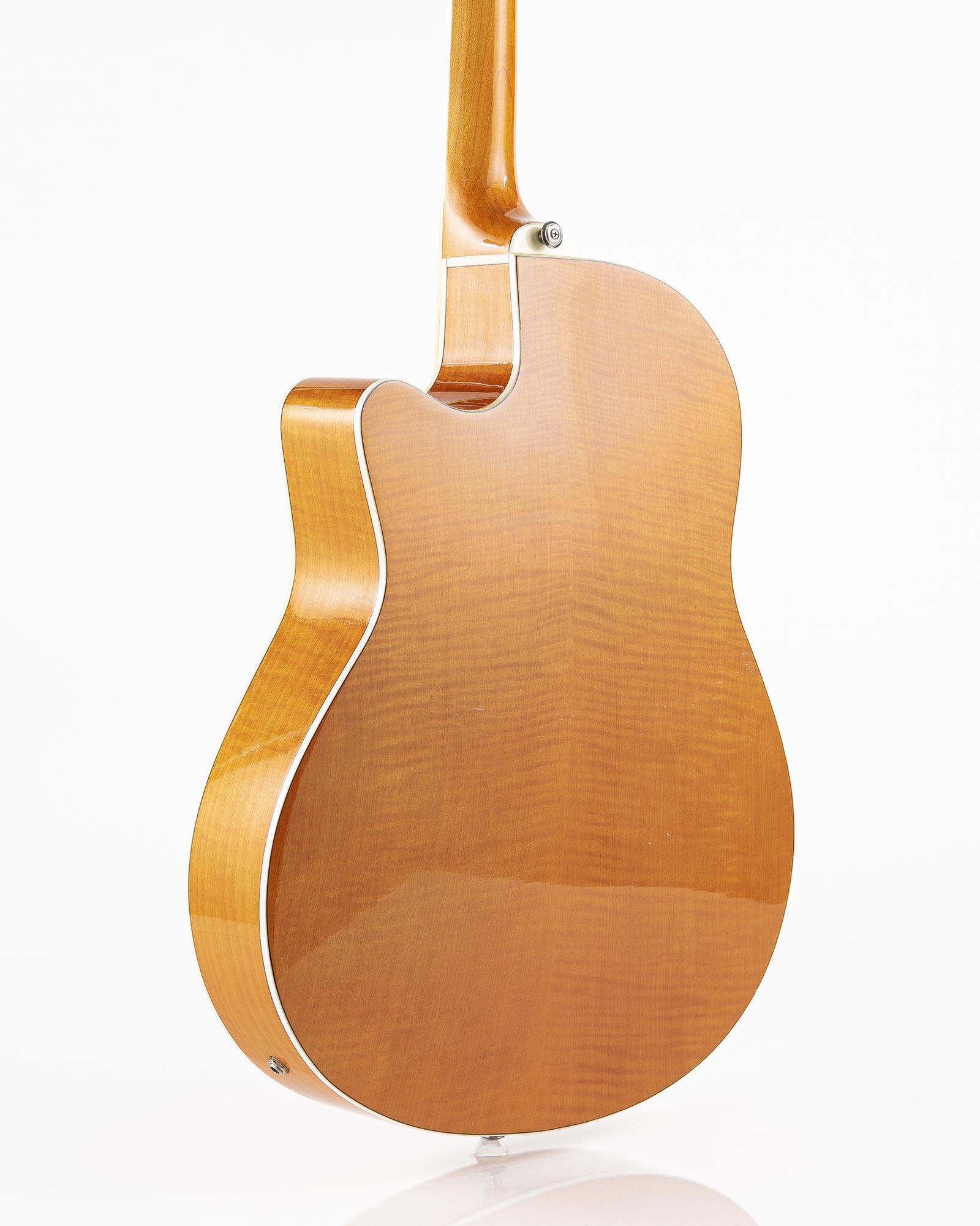 USED 1994 Fender Montara Flame Maple Acoustic Electric Guitar - Flamed Amber with Hardshell Case