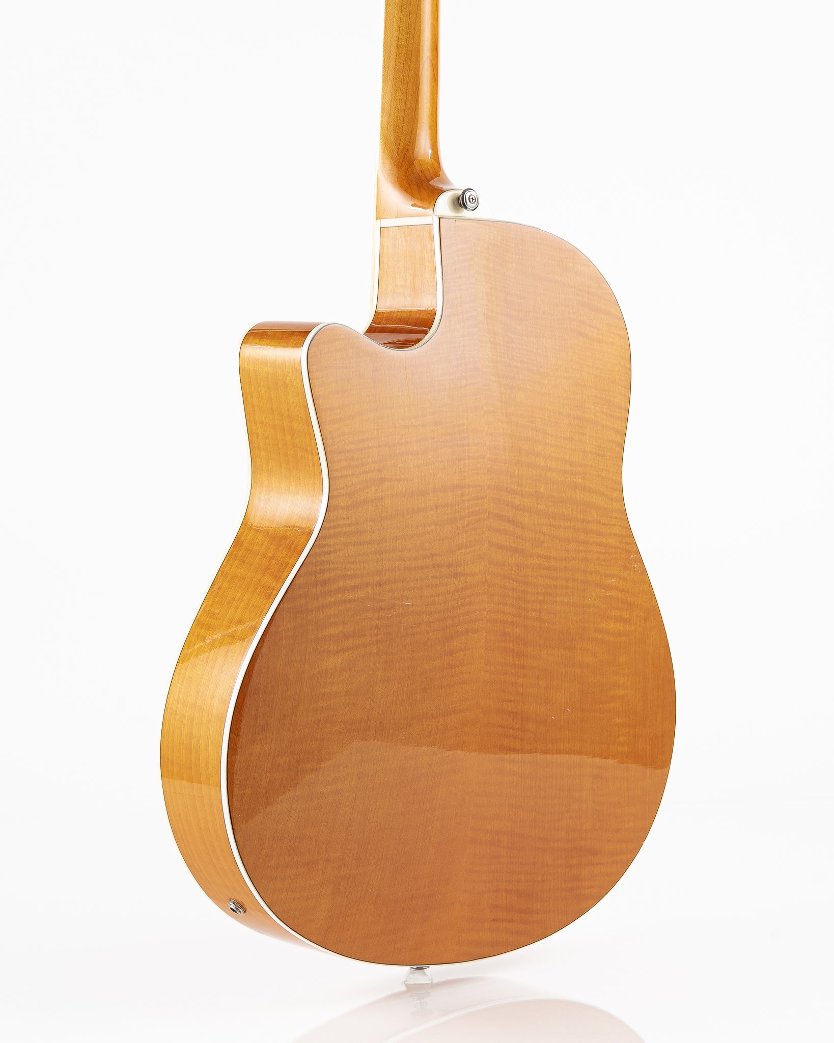 USED 1994 Fender Montara Flame Maple Acoustic Electric Guitar - Flamed Amber with Hardshell Case