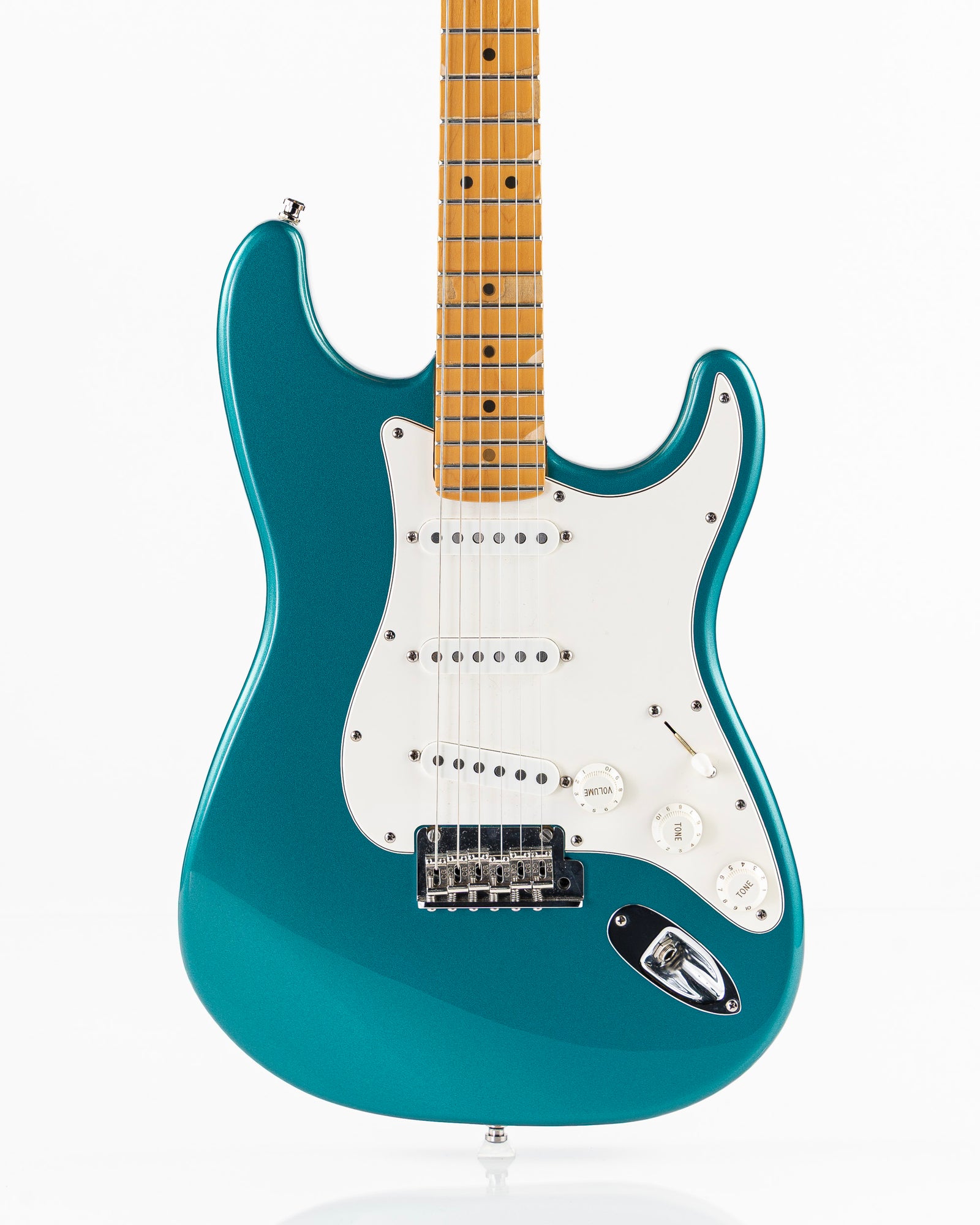 USED 1995 Fender American Standard Limited Edition Stratocaster Electric Guitar - Ocean Turquoise with Matching Headstock