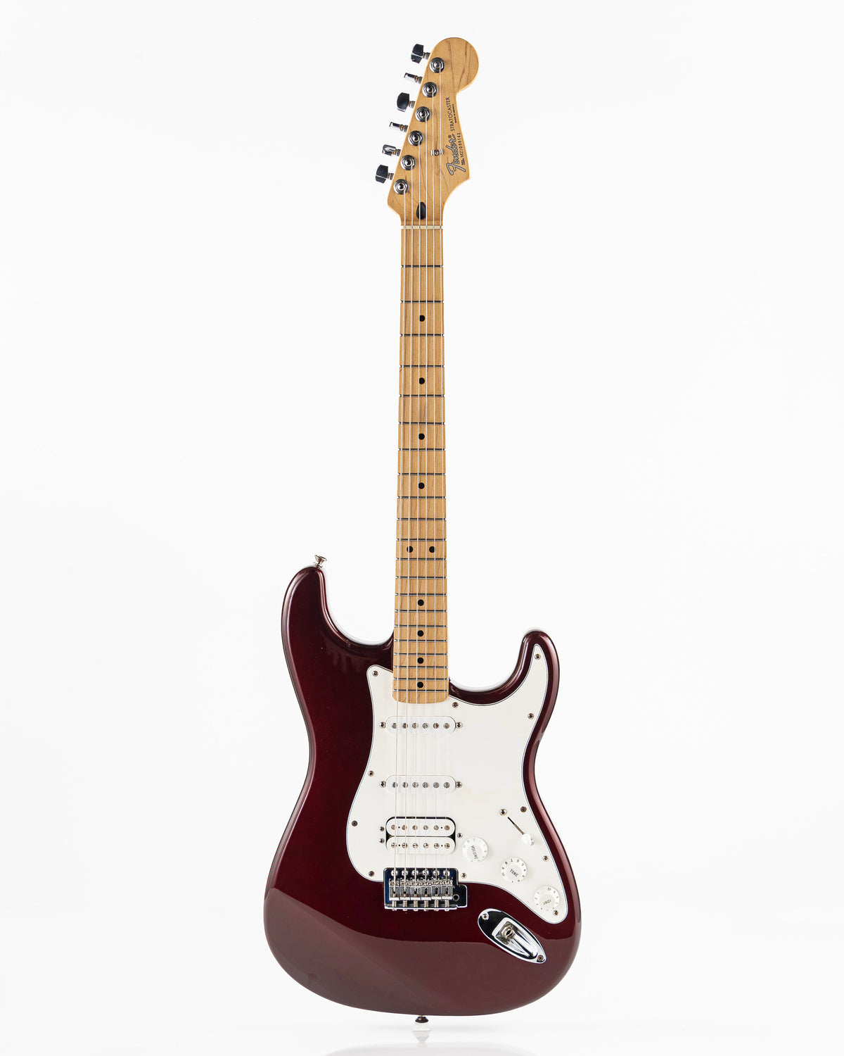 USED 2001 Fender Standard HSS Stratocaster Electric Guitar - Midnight Wine