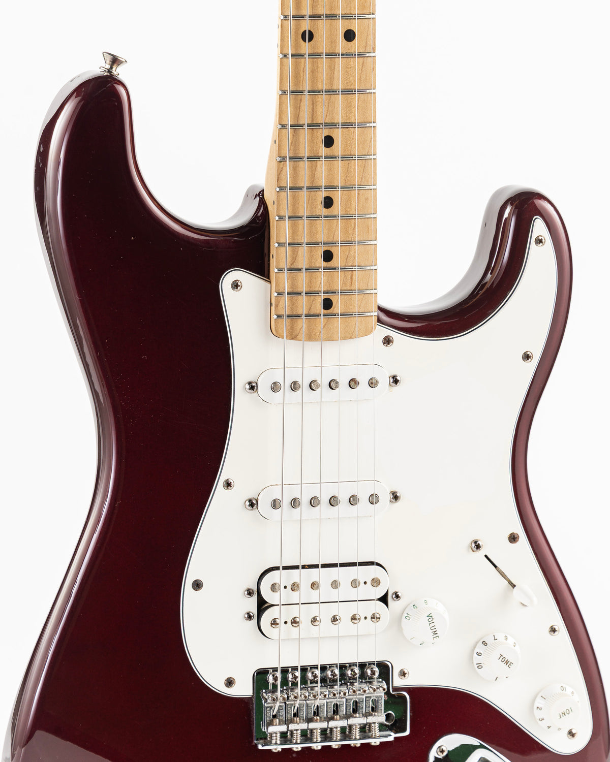USED 2001 Fender Standard HSS Stratocaster Electric Guitar - Midnight Wine