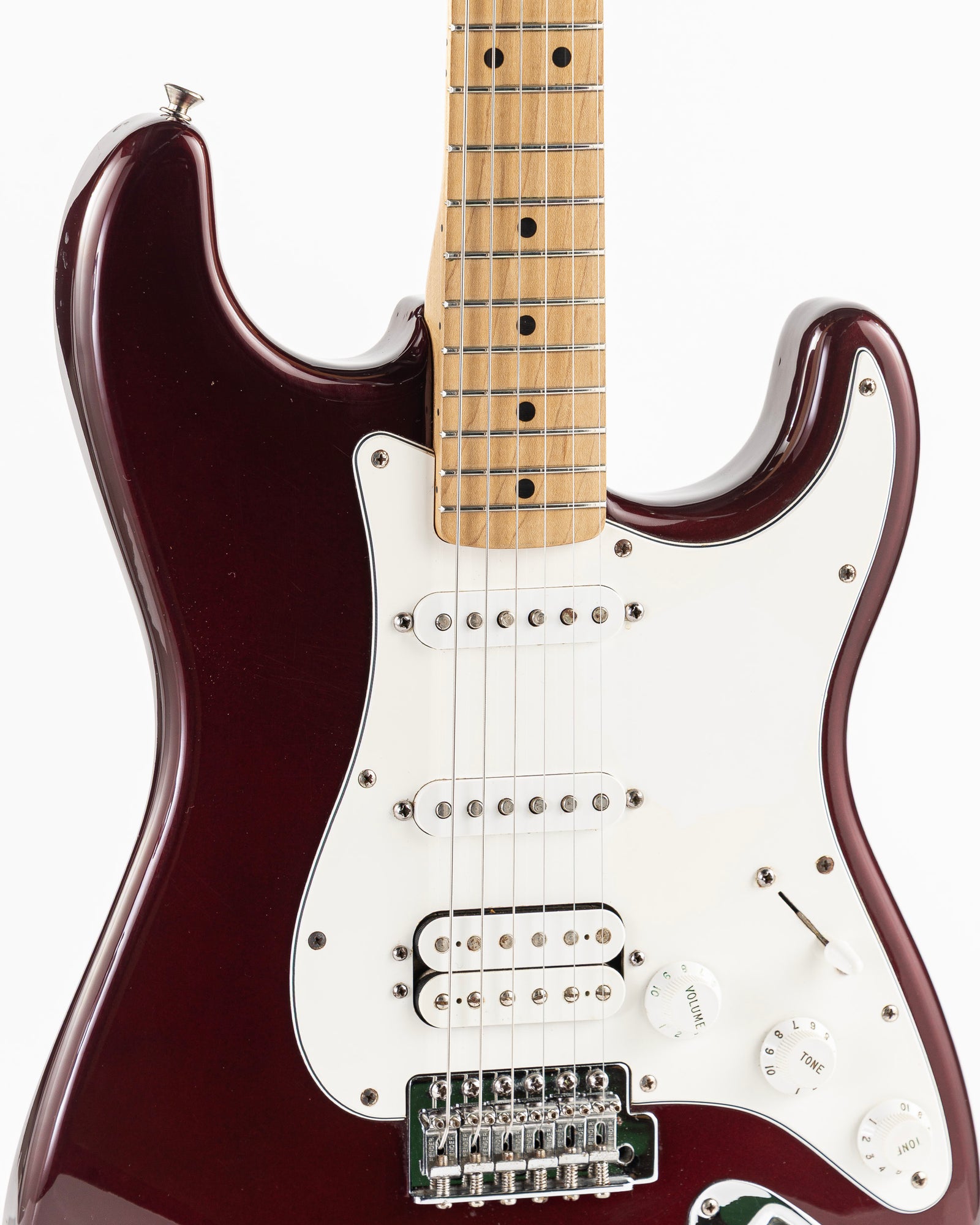 USED 2001 Fender Standard HSS Stratocaster Electric Guitar - Midnight Wine