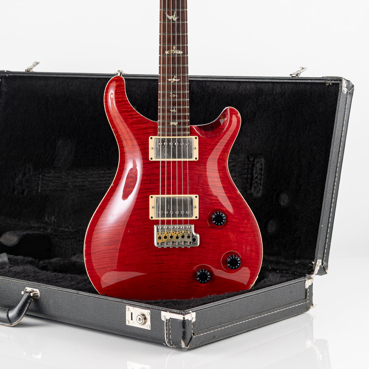 USED 2003 PRS Custom 22 Tremolo Ten Top Electric Guitar - Scarlet Red with Hardshell Case